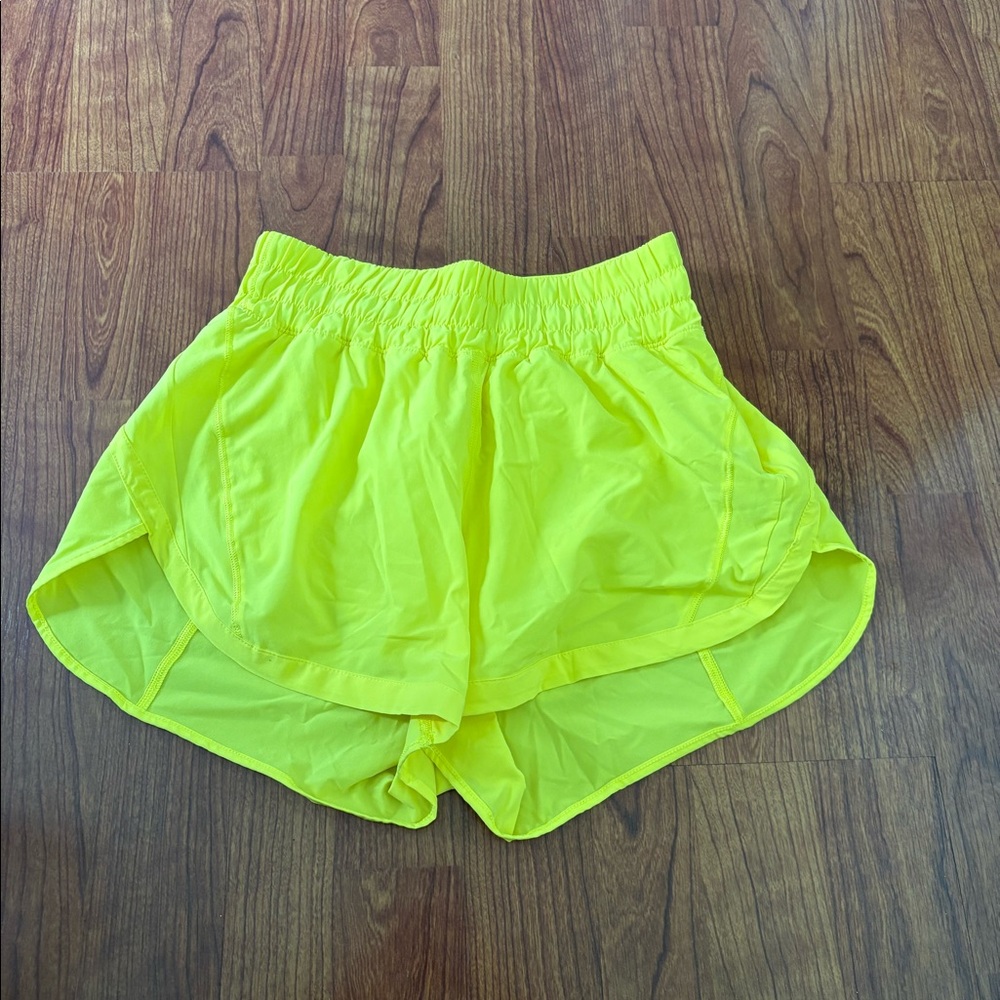 lululemon athletica Neon Yellow Women's Running Shorts